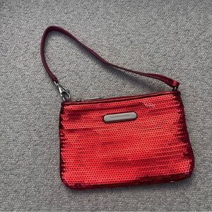 MICHAEL KORS Sparkling Sequins & Leather Mini Handbag Wristlet